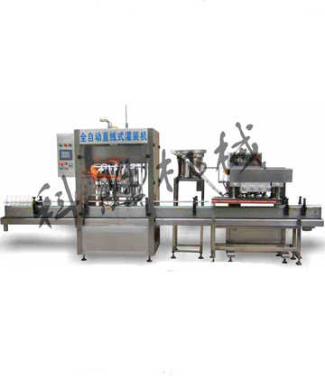 液体灌装旋盖封口贴标线，方案